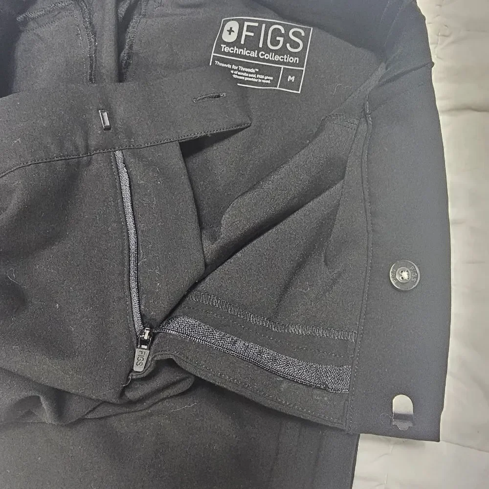 Figs Black Straight Leg‎ Trouser Chino Pants Men's Size Medium